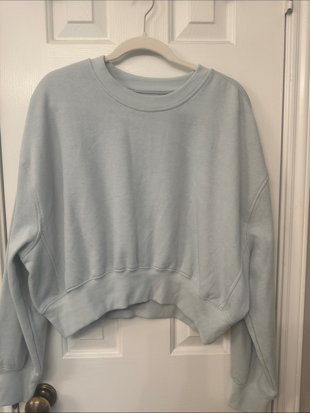 Women’s Crewneck Sweater - Light Blue